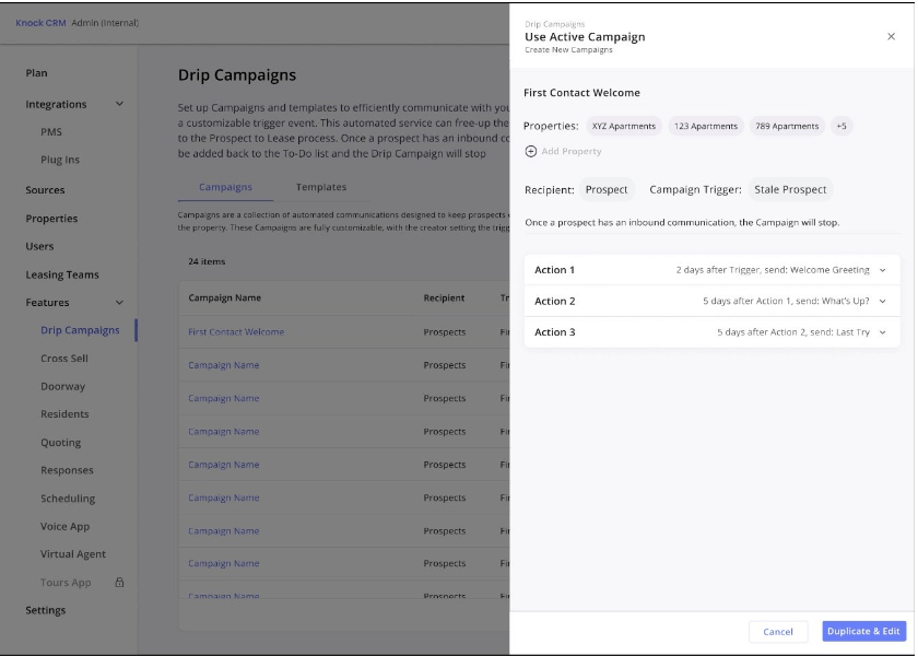 Full automation with drip campaigns