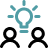 A lightbulb icon, symbolizing ideas or visibility in a user interface.