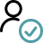 Checkmark icon within a circular outline, representing vendor visibility and credentialing.