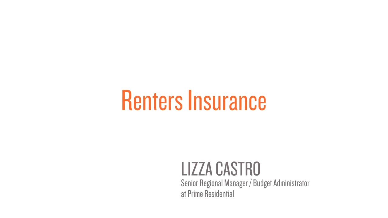 Renters Insurance Provides Prime Residential Peace of Mind