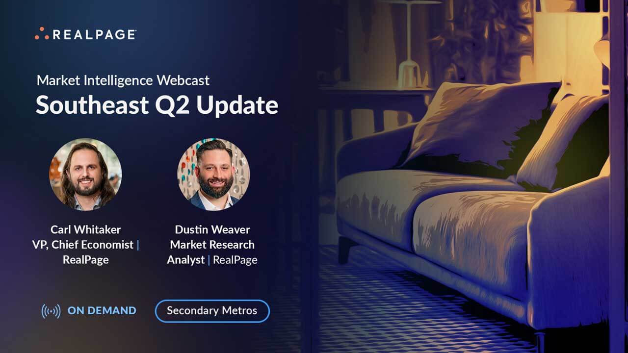 Promotional graphic for a Market Intelligence Webcast featuring Carl Whitaker and Dustin Weaver.